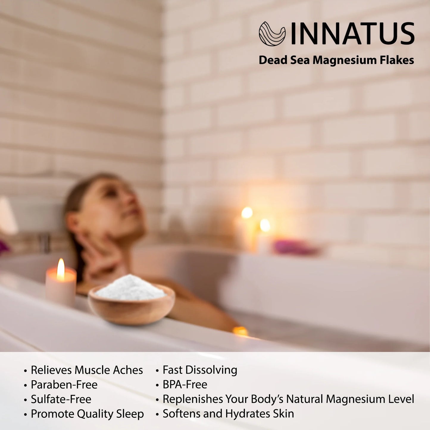 Pure Dead Sea Magnesium Flakes Peace of Mind Soak