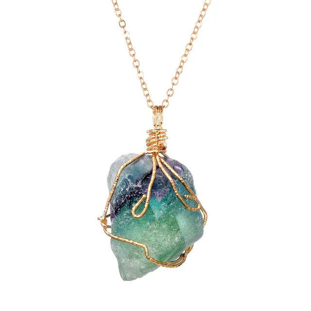 Natural Gemstone Crystal Stone Pendant