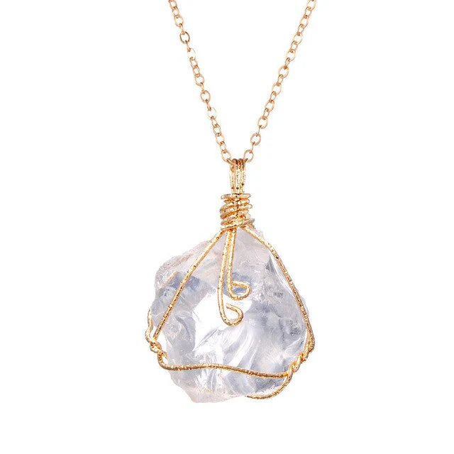 Natural Gemstone Crystal Stone Pendant