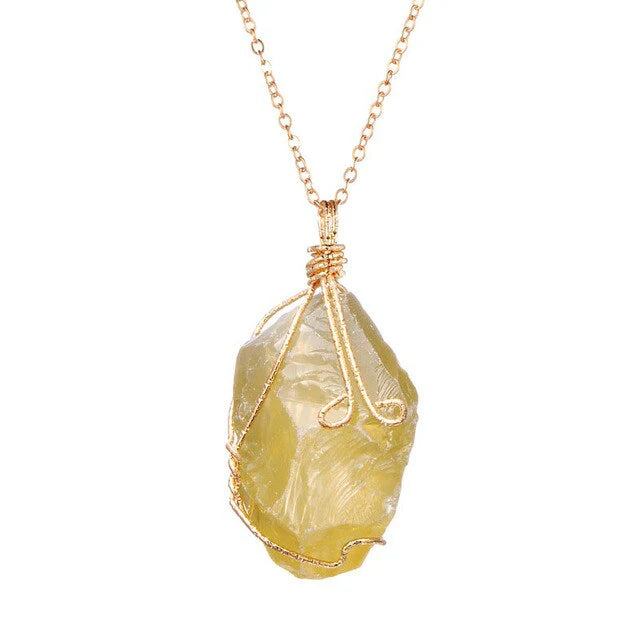 Natural Gemstone Crystal Stone Pendant
