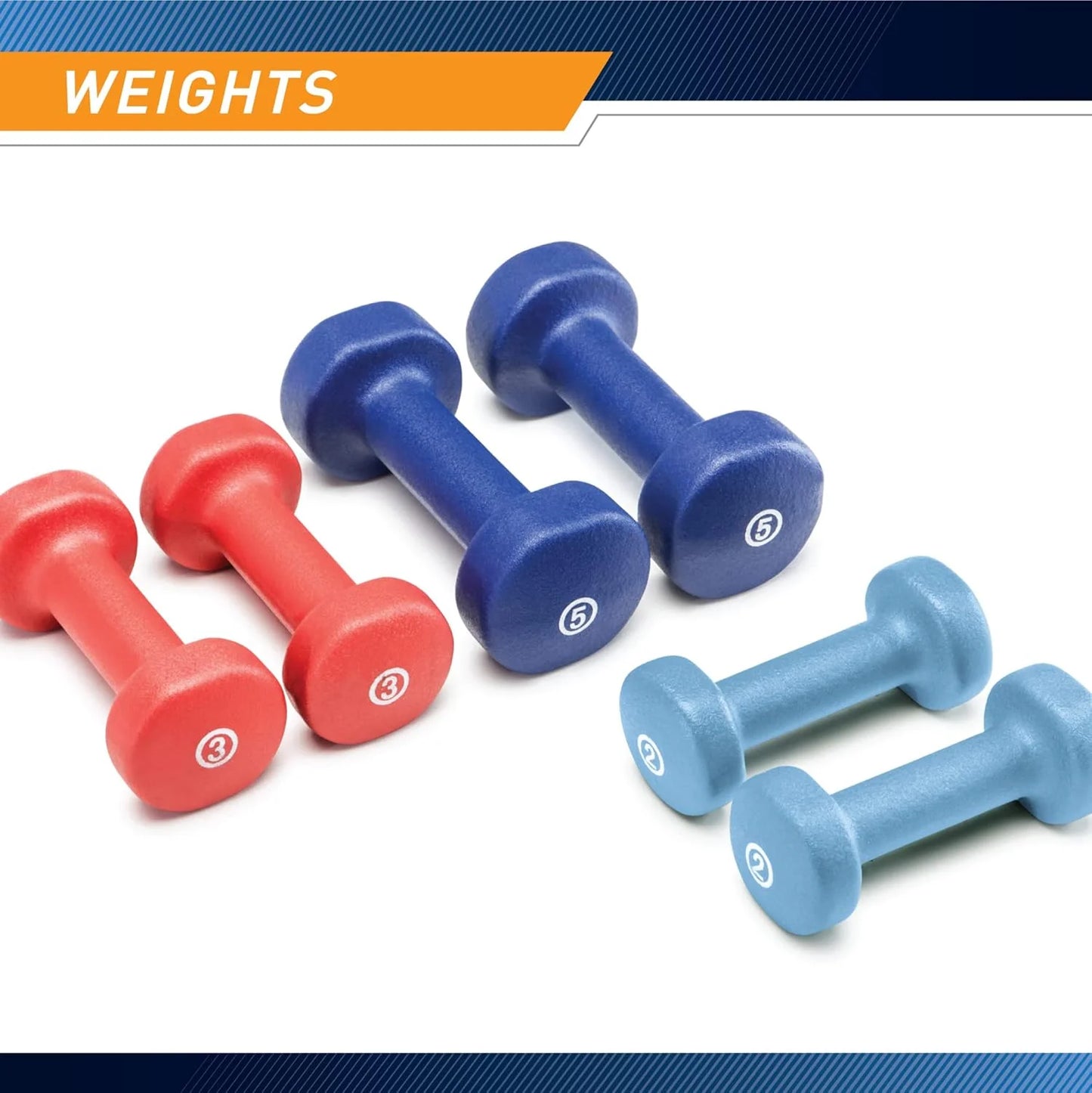 Marcy Colored Dumbbell Hand Weights (Sold in Singles)