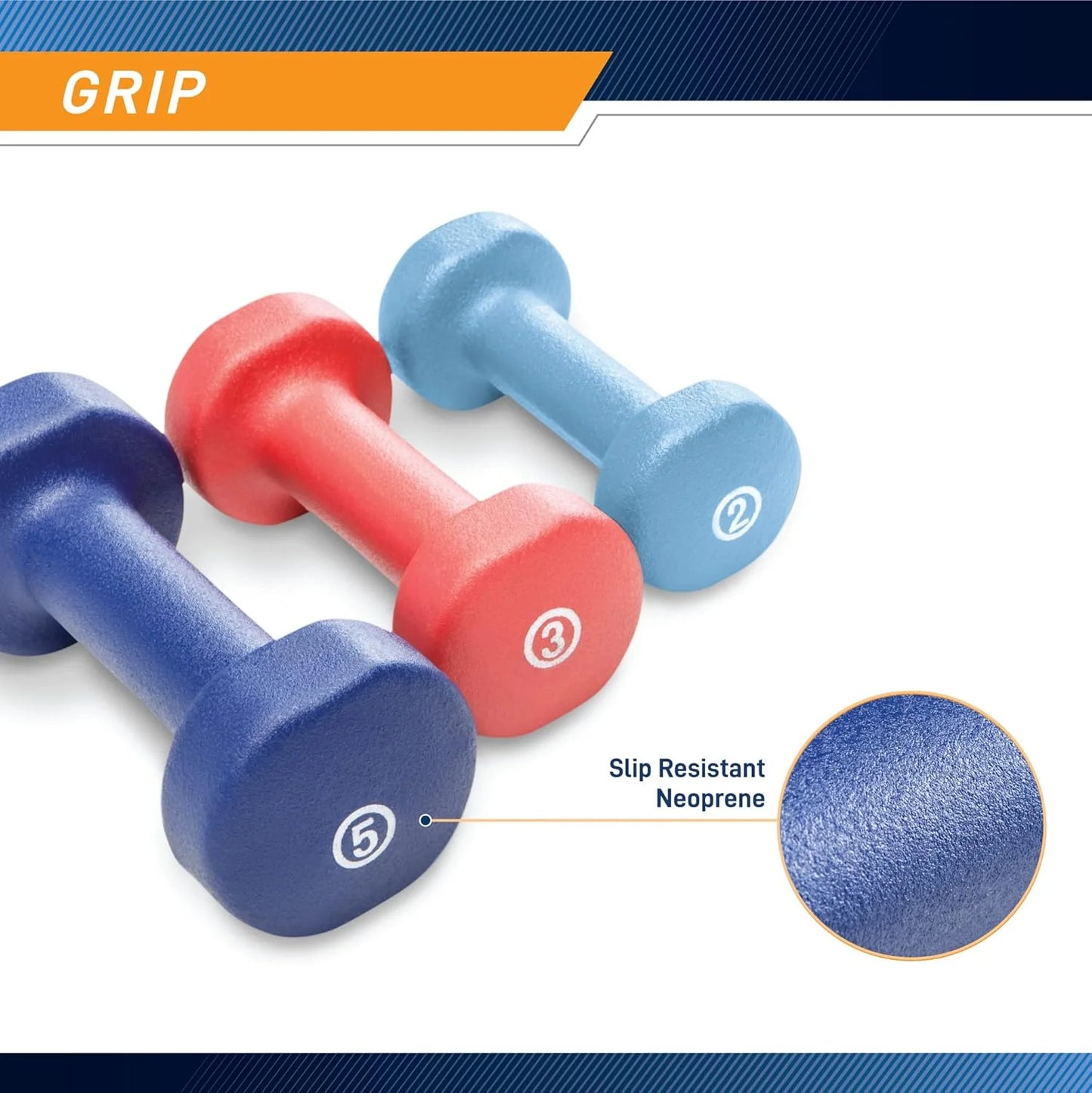 Marcy Colored Dumbbell Hand Weights (Sold in Singles)