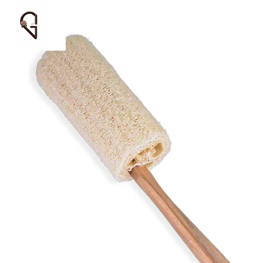 Natural Loofah Bath Brush W/Long Handle.