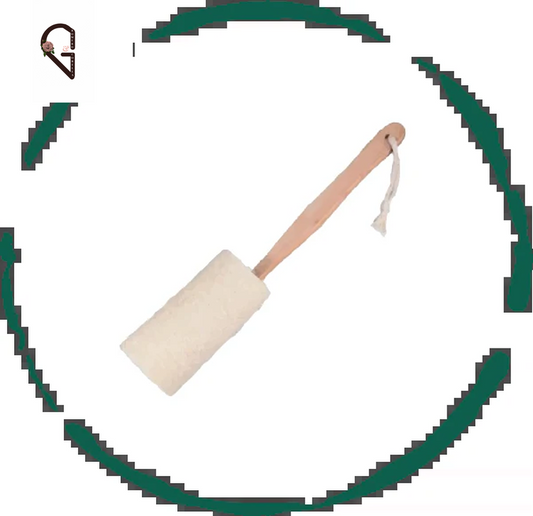 Natural Loofah Bath Brush W/Long Handle.